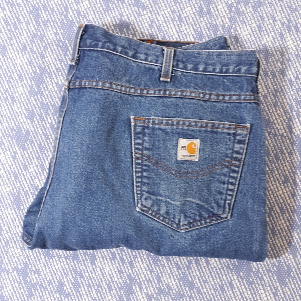 Carhartt FR Jeans Mens 44 x 30 Flame Resistant FRB 160 DNM Denim Blue